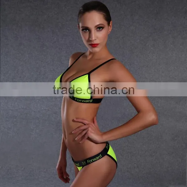 Tri't Forward Bikini Swimwear 2016 2016 Sexy Push up Straps Women Bikini Swimwear Bathing Suit Bikini With Decorated Bra photo-3