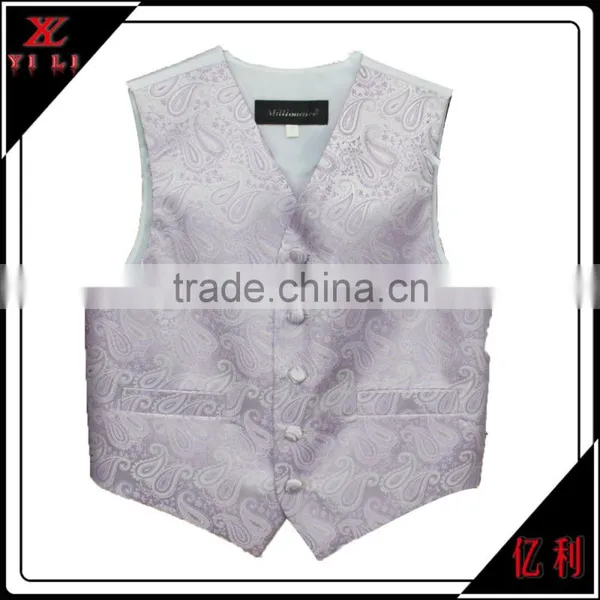 100% Polyester Wave Stripe Jean Vest for Boys photo-5
