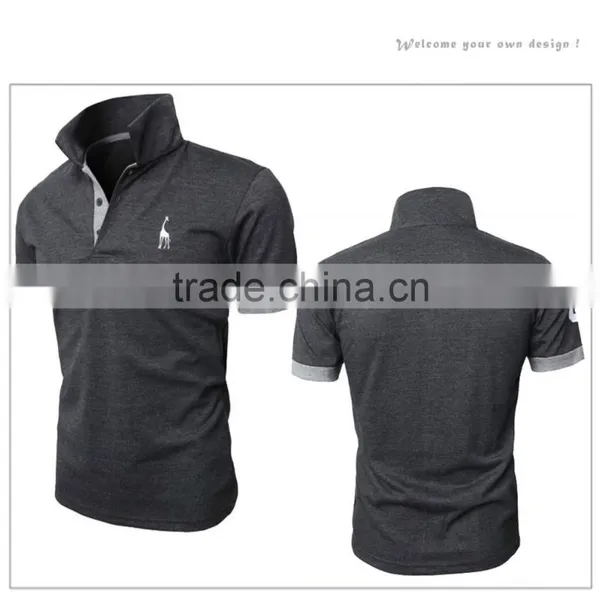 2016 Mens 100% Cotton Short Sleeve High Quality Polo Shirts Wholesale photo-2