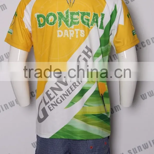 Athletic Colorful Sublimated Darts Jersey Quick Dry Custom Darts Shirt photo-2