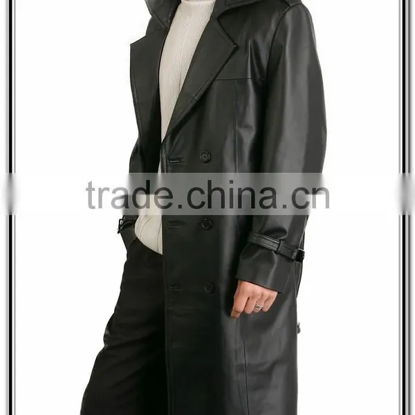 Leather Long Coat photo-5