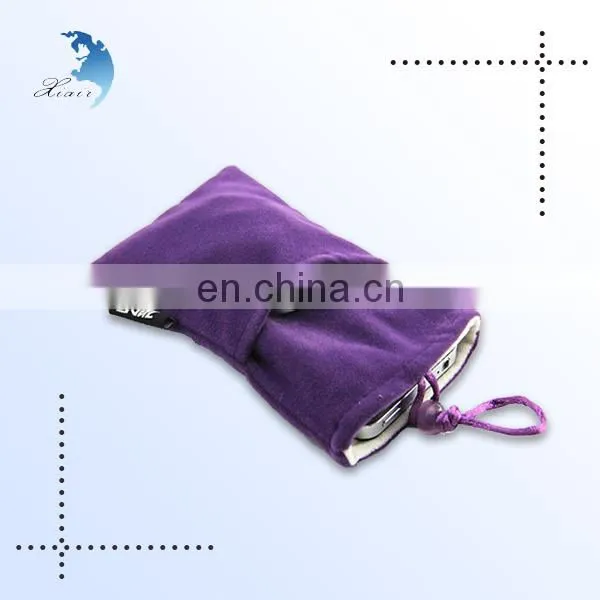 Best Price of Drawsting Mobile Phone Pouch Textile Prints Phone Bag With Custom Design photo-3