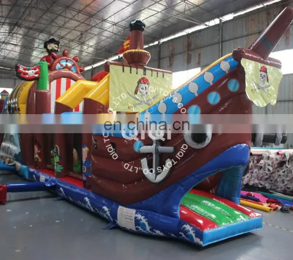 Pirate Ship Obstacle Course Inflatable Challenge, Slide Bouncy Obstacle Course photo-4