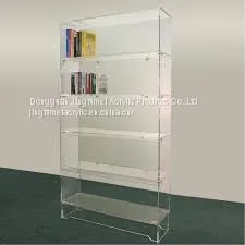 Clear Acrylic Wall Mounted Cosmetic Shelf Plexiglass Ladder Shelf
