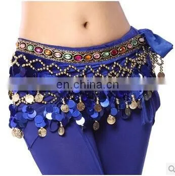 Egyptian Style Sequins Shiny Women Belly Dance Hip Scarf Belts Y-2041# photo-6