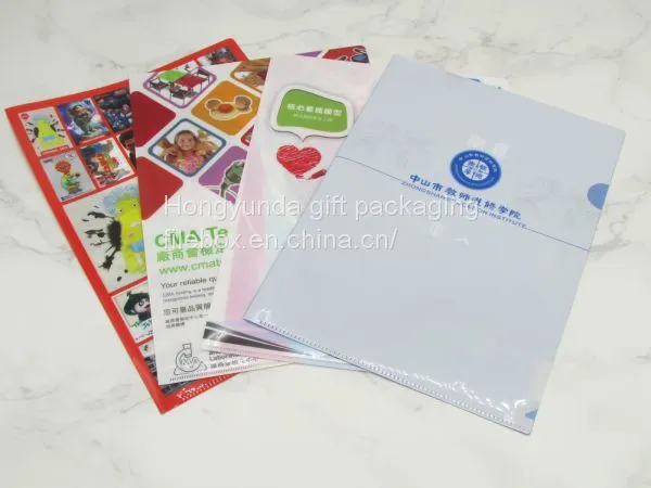 China Supplier File Folder Custom L-shape Folder With Pocket