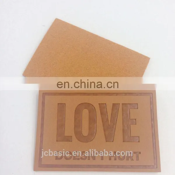 Pu Label Maker Custom Embossed Jeans Leather Patch Label photo-4