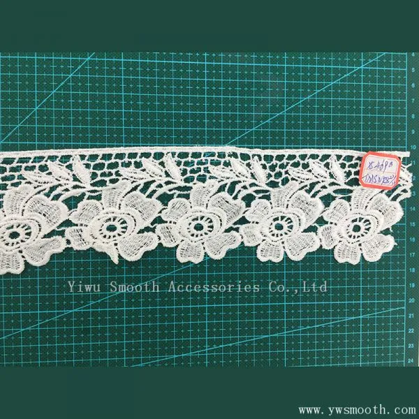 White Embroidery Lace Garment Accessories Water Soluble Cotton Fabric Textile photo-3