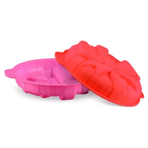 Free Sample Food Grade Heat Resistant Nontoxic Silicone Cake Mold Baking Mousse Pudding Mold Tool Bowknot Shape photo-4