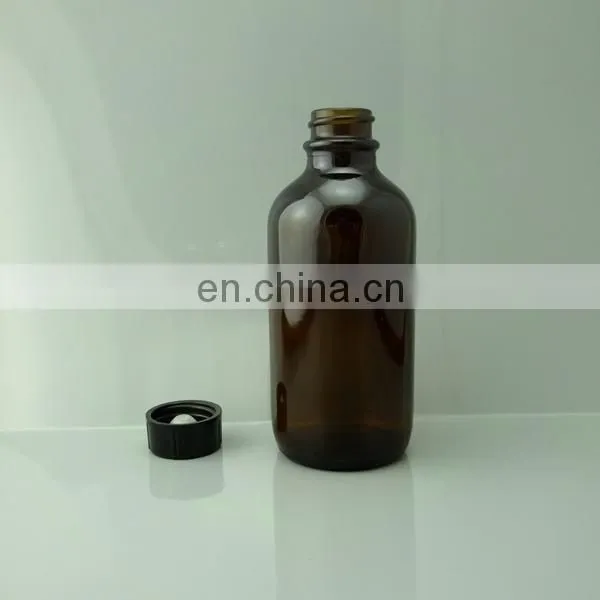 Essential Oil 4 oz Amber Glass Bottle With Black Cap photo-3