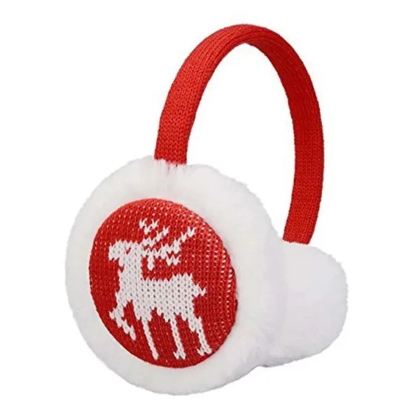 Women Girl Winter Warm Knit Faux Fur Ear Warmer Earmuff Adjustable Washable photo-2