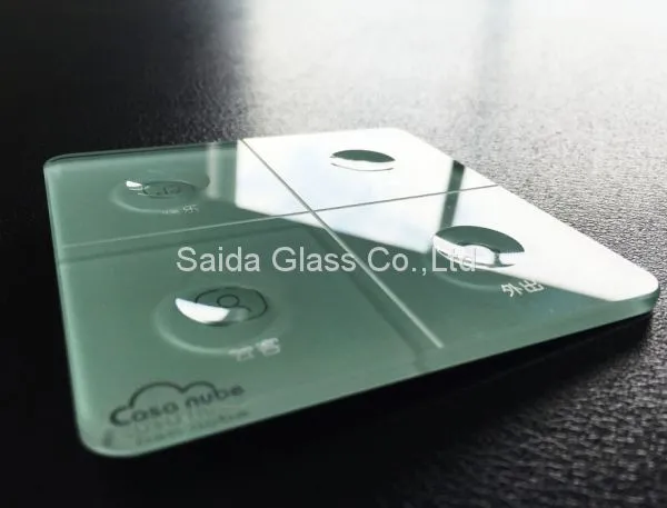 OEM CNC Fine Polished Concave Switch Glass; Push Button Switch Glass
