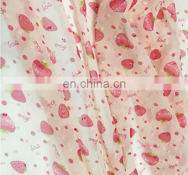 China Supplier Fruit Design Printed Chiffon Fabric for Garment photo-3