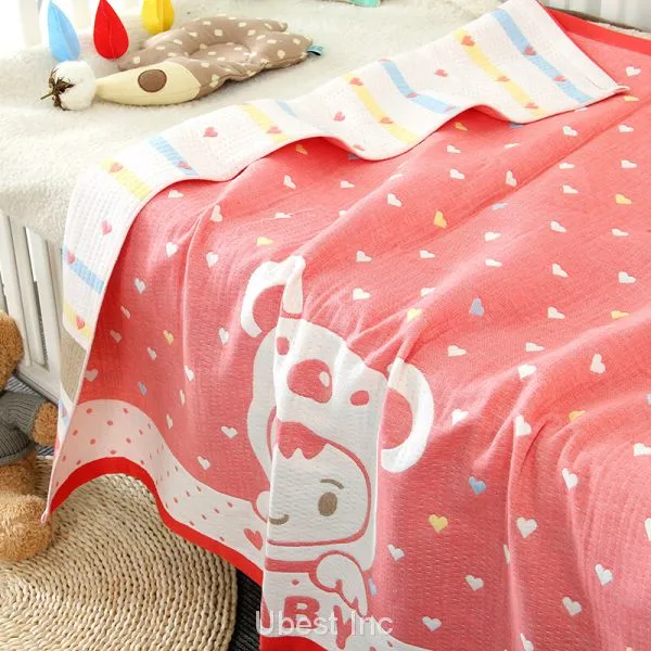 Muslin Organic Quilted Pad Baby Embroidery Voile Quilts With Digital Printing photo-2