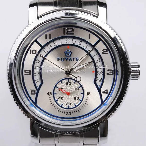 Wholesale Mens Luxury White Automatic Mechanical Date Stainless Steel Analog Sport Watches photo-2
