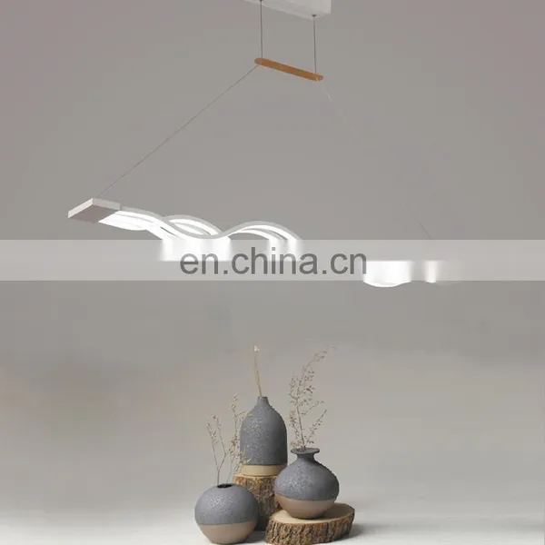 Beautiful Wave Shape Design Pendant Light 2018 Acrylic Chandelier Pendant Lamp Holder photo-3