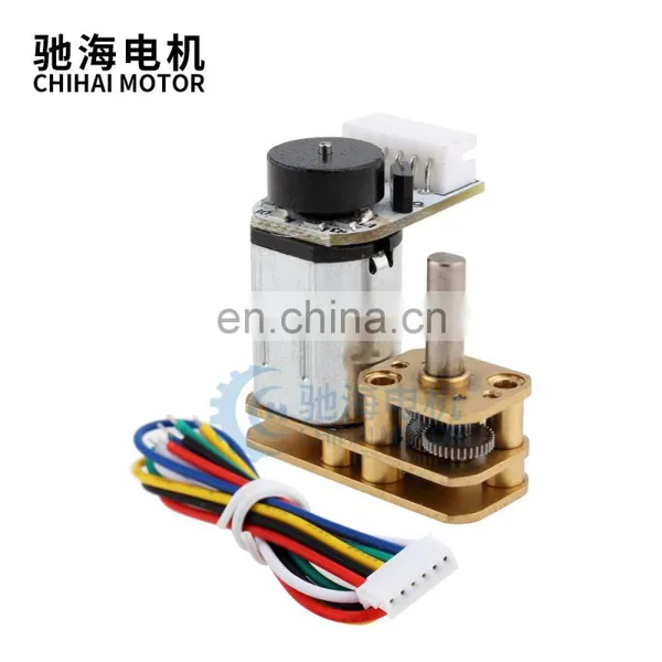 ChiHai Motor CHF-GM1024-N20VA Precision Structure L Shape Flip Speed Reduction With Steel Gearbox Geared Encoder Motor For Robot photo-6