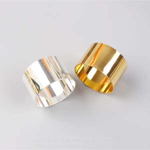 Simple Gold Silver Round Napkin Ring For Wedding Event And Home Decoration photo-3