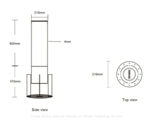UPARK Reliable Factory Fixed Bollard Without Led Light for School Street Parking Lot photo-5