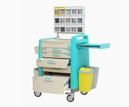ABS Hospital Medical Emergency Medicine Nursing Treatment Trolley Equipment With Drawers photo-3