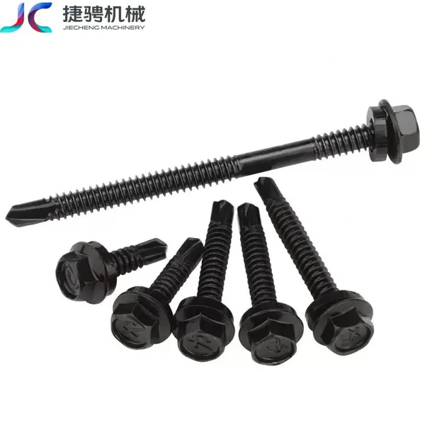 Carbon Steel Black Color Steel Tile Iron Sheet Outer Hexagonal Drilling Self-tapping Screws photo-4