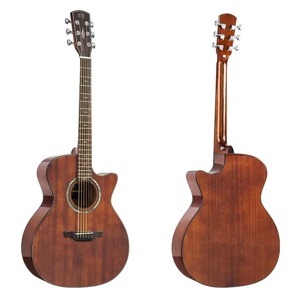 Otis 41inch Mahogany Solid Top Acoustic Guitar Manufacturer Cutaway Single Board Guitar Factory FG-26N photo-2
