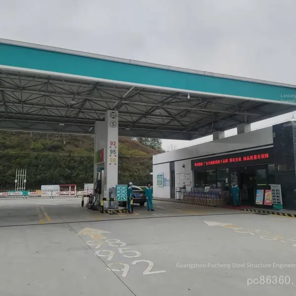 Membrane Structure Canopies for Overseas Toll Stations, Processing and Shipping of Steel Structure Canopies for Foreign Trade Gas Stations, Spherical Grid Structure Roofs for Factories and Basketball Courts photo-2