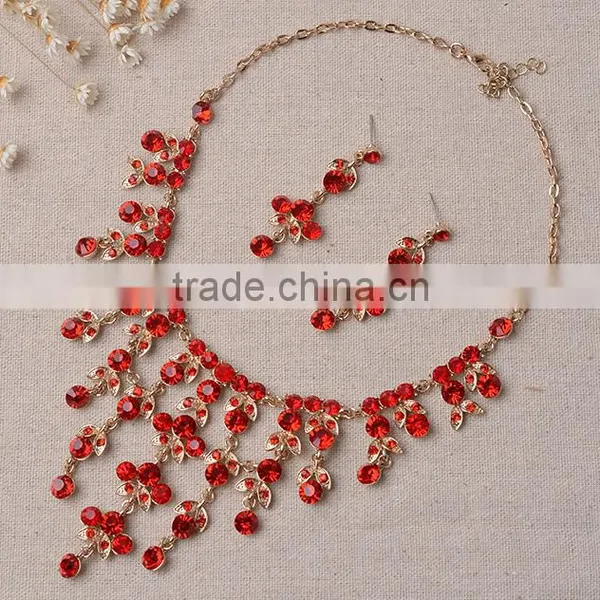 National Wind Jewelry Design Vintage Crystal Tassel Jewelry Set photo-3
