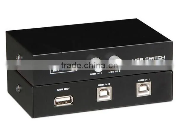 2 Ports USB 2.0 Sharing Switch Switcher Adapter Box For PC Scanner Printer 1 to 2