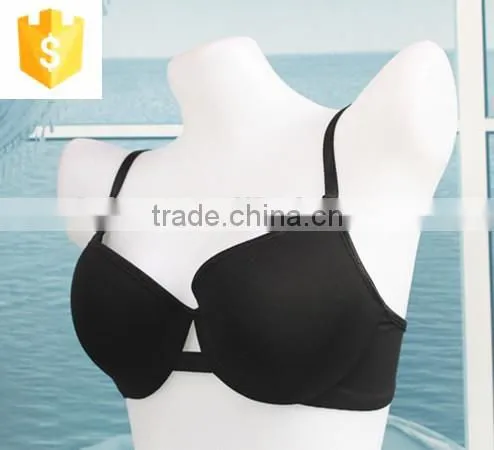 2016 Unique Front Classical Style Simple Black Bra photo-2