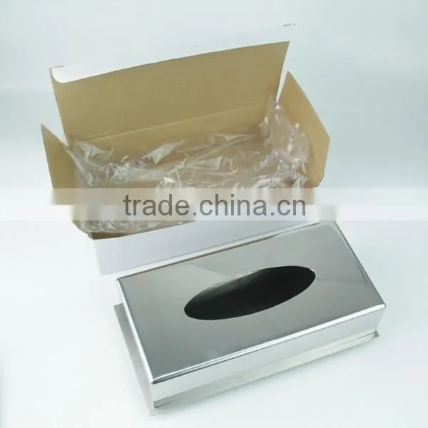 High End Oblong Metal Table Tissue Box photo-2