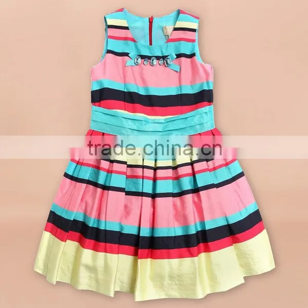 NEW!China Supplier Wholesale Girl Dress Cotton Long Glass Strass Dress photo-5