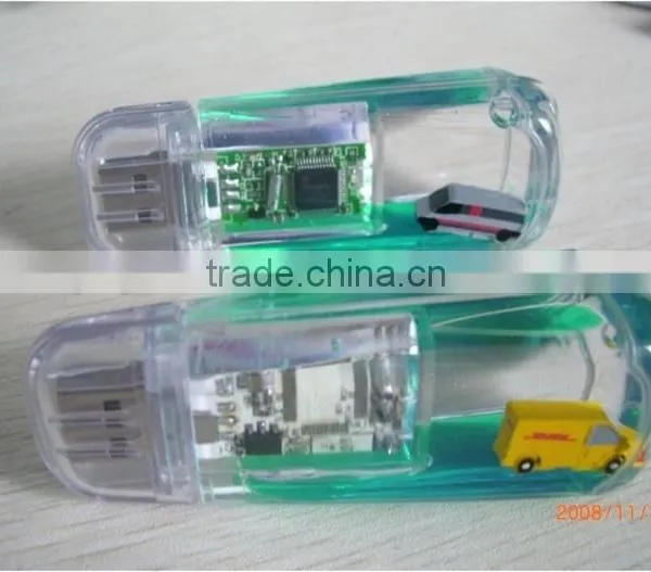 Aqua Usb Flash Disk Pen Drive With Customized Floater photo-2