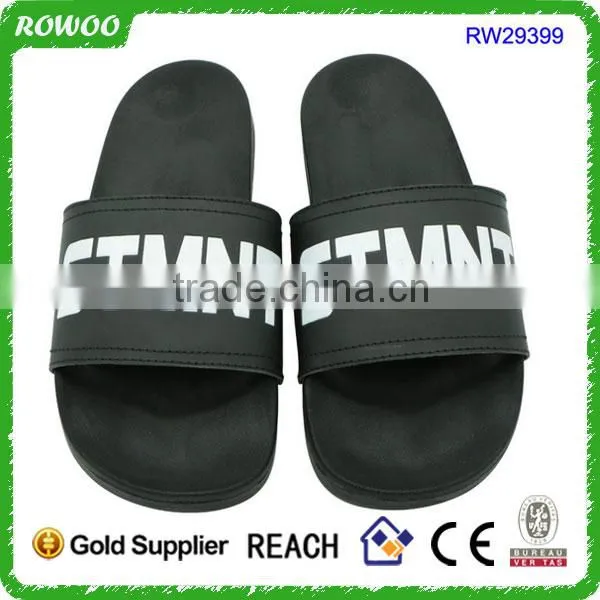 Black Men Beach Sandal PVC Man Slipper Shoe photo-4