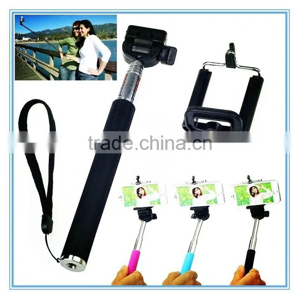 Wirless Self-lock Extendable Monopod + Tripod Mount Adapter + Phone Clip Holder for Camera for IPhone Samsung Phone