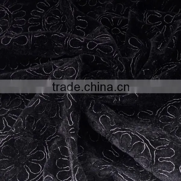 Excellent Quality Velvet Cord Crochet Lace African Velvet Lace Fabric photo-2