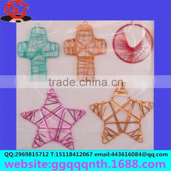 Christmas Ornaments Accessories Different Shape Handmade Beaded Woven Wire Earrings Pendant photo-5