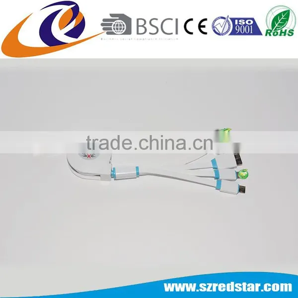 Factory Price Custom Logo 4 in 1 Multifunctional USB Charger Cable for Iphone6/iphone 6s/Samsung photo-3