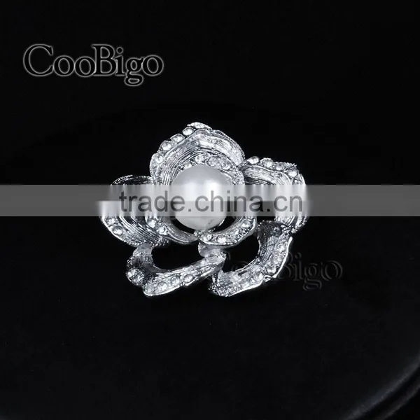 Fashion Jewelry Flower Rhinestone Pearl Brooches Pin Wedding Girl Gift Dresses Hijab Scarf Apparel Accessories photo-6