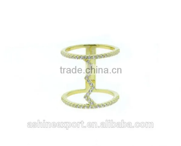 2015 China Wholesale Fashion Cage Rings Crystal Ring Silver &rose Gold& Ring- 4 Colors photo-3