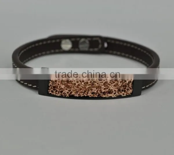2016 Fashion Magnetic Cow Leather Stainless Steel Bracelet photo-6