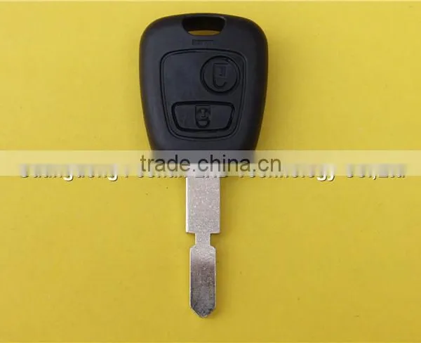 Key Car no Logo Remote 2 Button Key Cover Shell Blank Peugeot 406 Key Fob photo-2