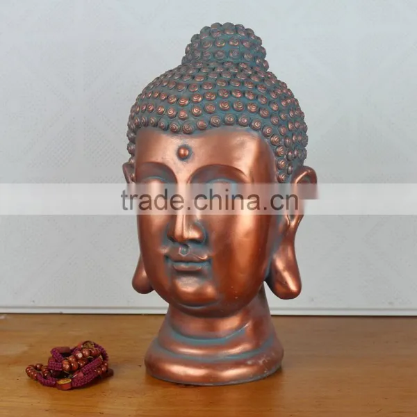 Hot Sale Desktop Decoration Bronze Buddha Head For Sale photo-2