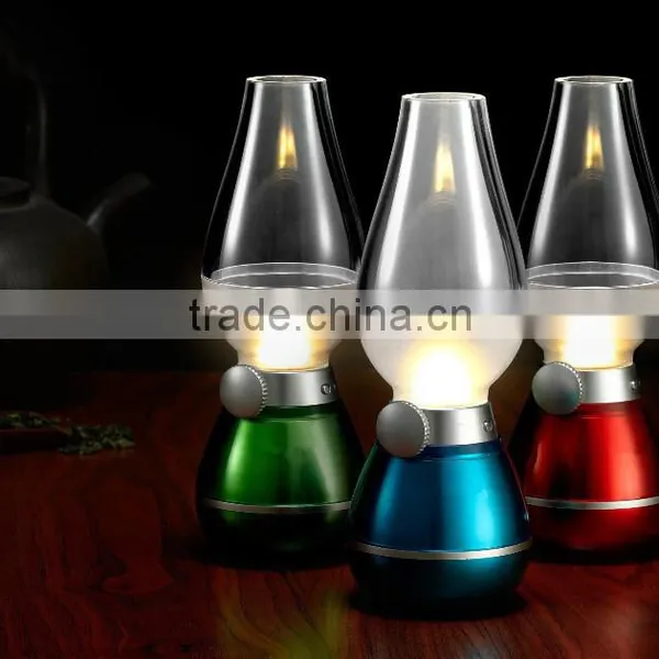 Blowing Control USB Rechargeable Smart Table Kerosene Lamp photo-5