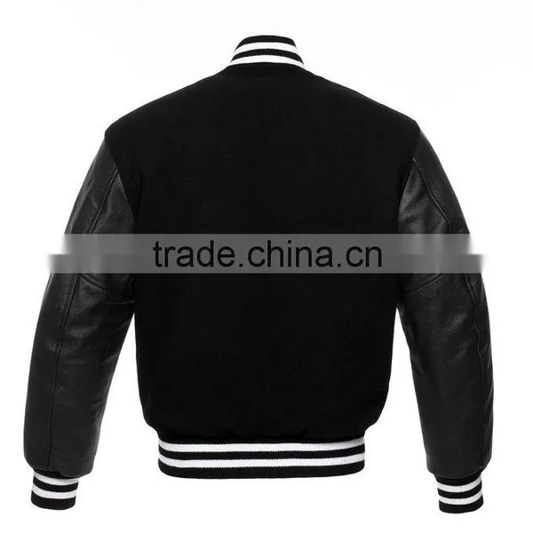 2016 Top Wool Varsity Jacket Wholesale/plain Varsity Jacket Wholesale F/Wool Leather Varsity Jackets Men photo-2