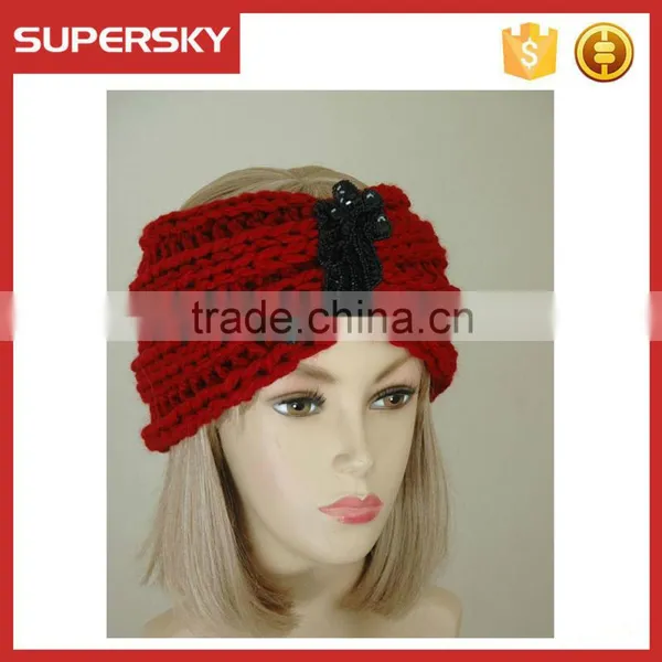 V-147Crochet Hand Knitted Ear Warmer Head Band Camouflage Headband/knitted Headband/yoga Headband photo-3
