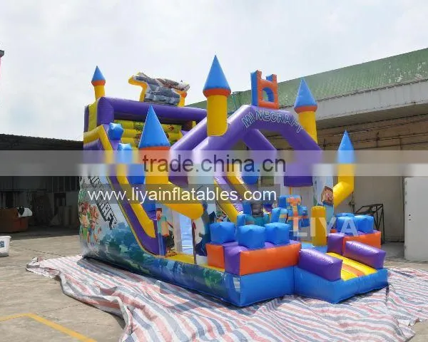 Inflatable Mine Craft Bouncer Slide photo-3