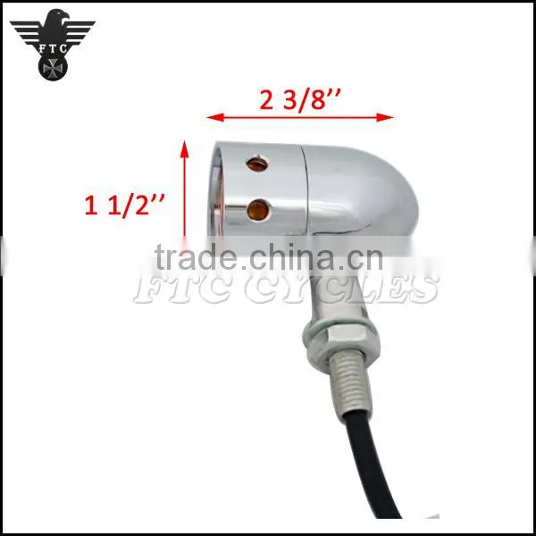 Aftermarket Custom Chrome LED Harley Chopper Motorcycle Turn Signals photo-6