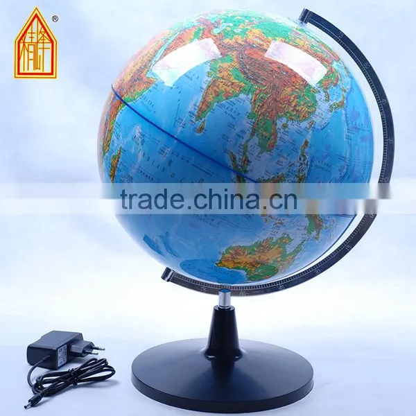 32cm Large PVC World Globe Plastic Globe Administative and Terrain With Lighting photo-2