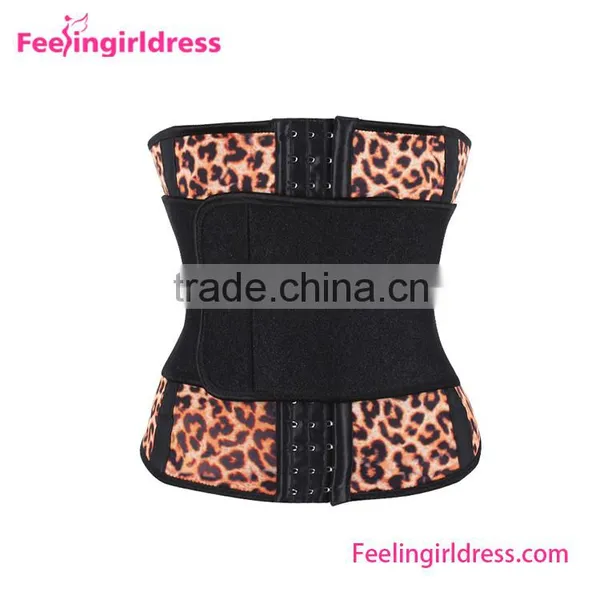 No Moq Leopard Print Adjustable Gym Waist Trimmer Belt photo-5